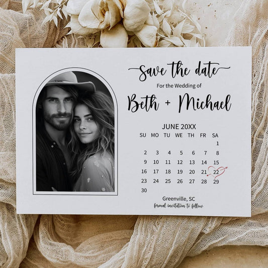 Arch Photo Save The Date Card, 5x7