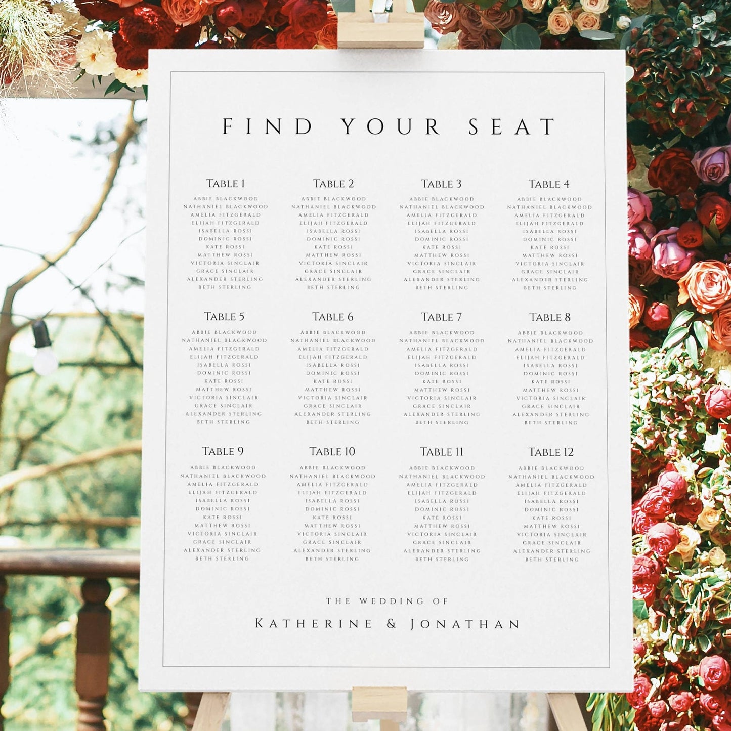 Seating Chart, Find Your Seat, Wedding Chart, Wedding Sign Bundle, TRA