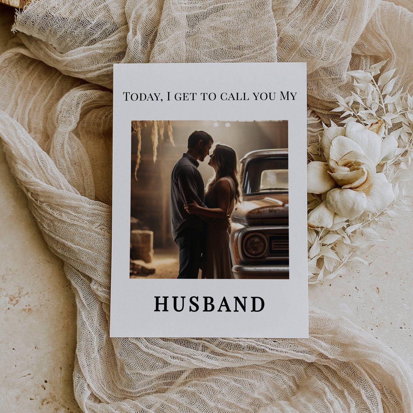 Husband Wedding Card | Today I Get To Call You My Husband | Husband Vow Card | Husband Wedding Day Card | Editable Template | To My Groom