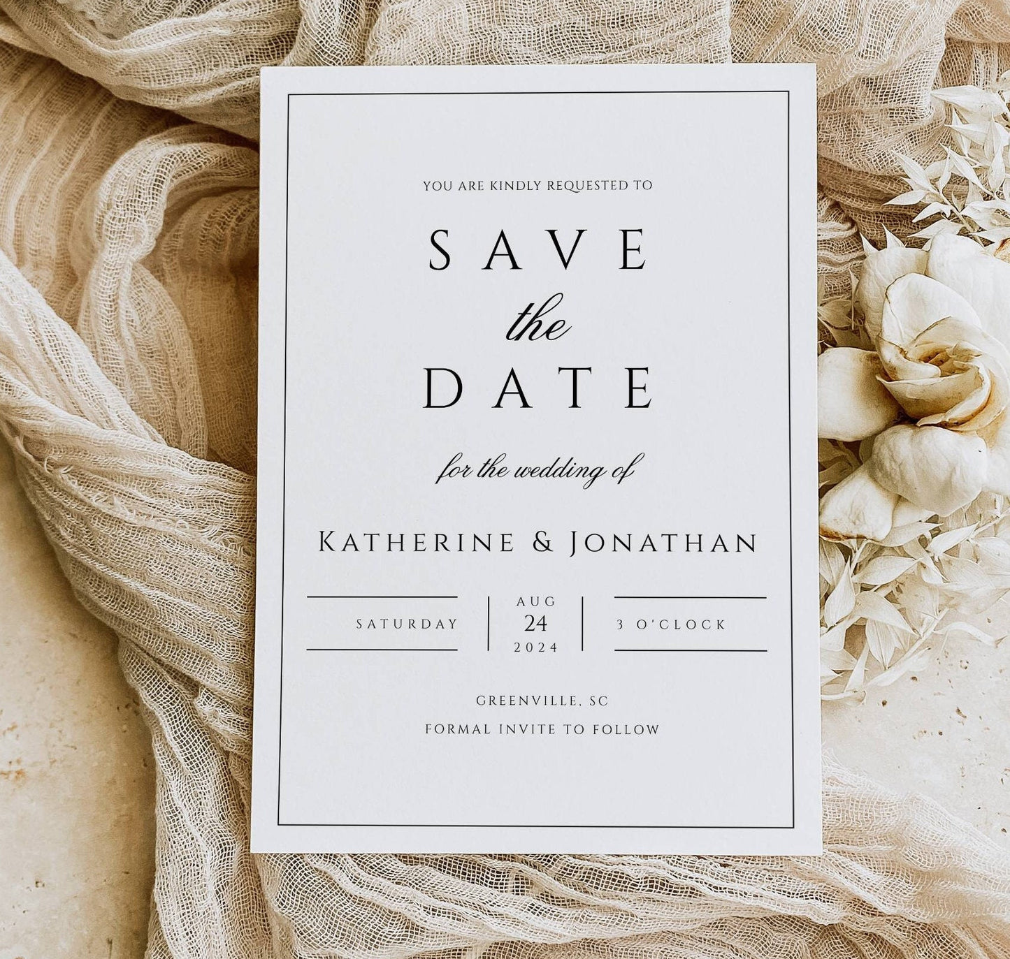 Wedding Save The Dates, Editable Template, Save The Date Cards, Save the Dates, Edit with Templett, TRA