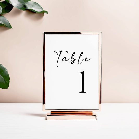 Modern Table Number Signs, Wedding Table Number Signs, Reception Table No Signs, Editable with Templett, MOD