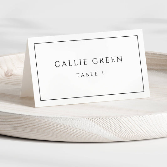 Minimalist Place Card, Tent or Flat, Reception Card, Find Your Seat, MIN