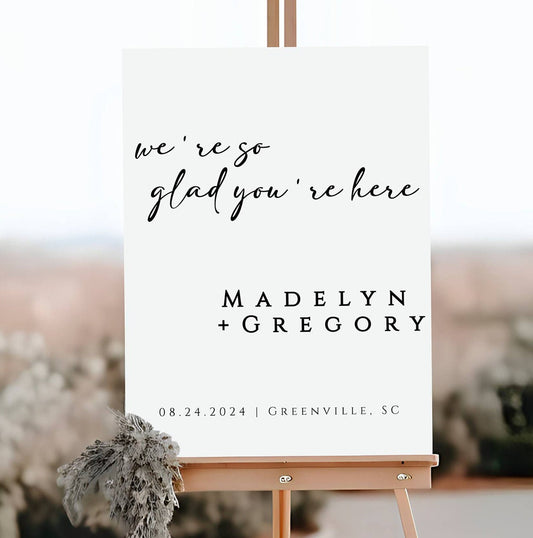 Modern Wedding Welcome Sign, Wedding Welcome Sign, 18x24 welcome sign, editable template, instant,  MOD