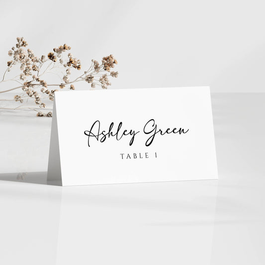 Modern Place Card, Tent or Flat, Reception Card, Find Your Seat, MOD